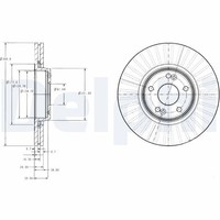2X Bremsscheibe Delphi BG3688 FüR Laguna Renault BG0 KG0 2 16V BG0A BG0L BG1G