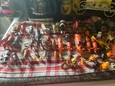 Lot Of 50 plus Vintage Wild Farm Animal Plastic Toy Animals China Vietnam