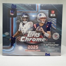 2025 Topps Chrome Football Jumbo Hobby Box Factory Sealed In-Hand 2 Autos NFL