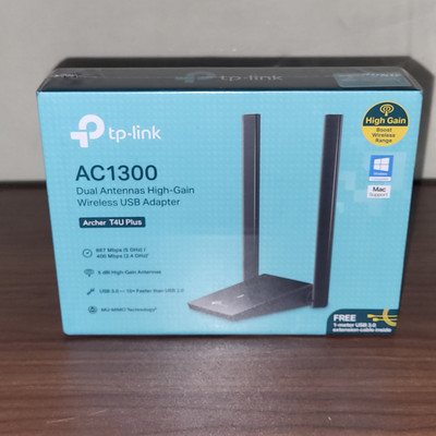 TP-Link Archer T4U Plus AC1300 Wireless Dual Band MU-MIMO USB 3.0 Wi-Fi Adapter