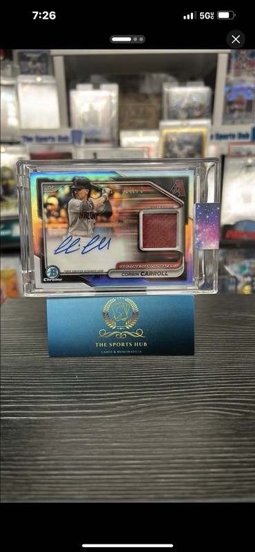 2024 Bowman Chrome-Corbin Carroll Chrome Auto Relic /75 #BCAR-CC, Diamondbacks