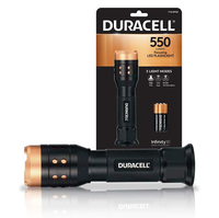 Duracell 550 Lumen Aluminium Fokussierung Led-Taschenlampe + 3 Aaa-Batterien Ent