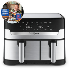 Image of Tefal EY90JDG0 Dual Drawer Air fryer by Jamie Oliver 8.3L 2400W Silver & Black
