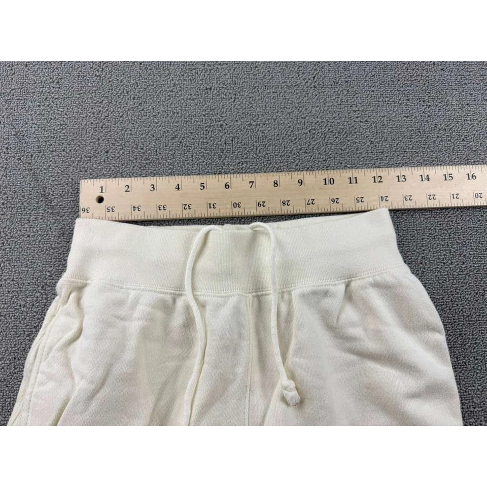 Pantalones deportivos Champion tejido inverso para mujer S blancos parche con logotipo de jogger cordón Foto 4 de 4