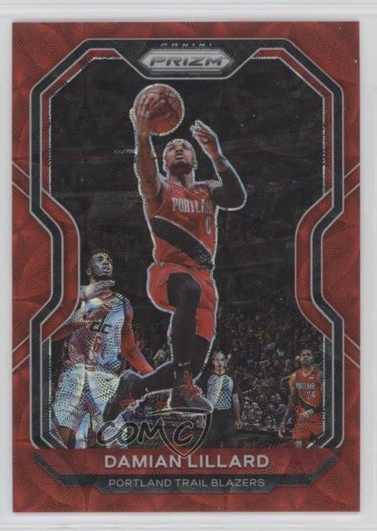 2020-21 Panini Prizm Choice Red Prizm 32/88 Damian Lillard #173 0p10
