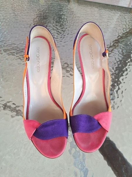 Women Heels Pink Suede 38 #526A