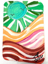 ACEO original painting Colors of the Ocean by StarDustMinis
