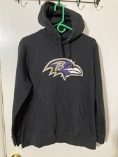NFL Baltimore Ravens Football Adult Large Unbranded Black Hooded Sweatshirt