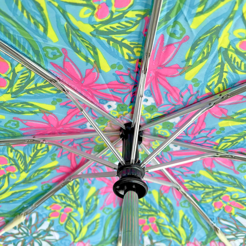 ๐โ NWOT Lilly Pulitzer Folding Travel Umbrella Automatic Open & Storage Sleeve - Picture 3 of 7