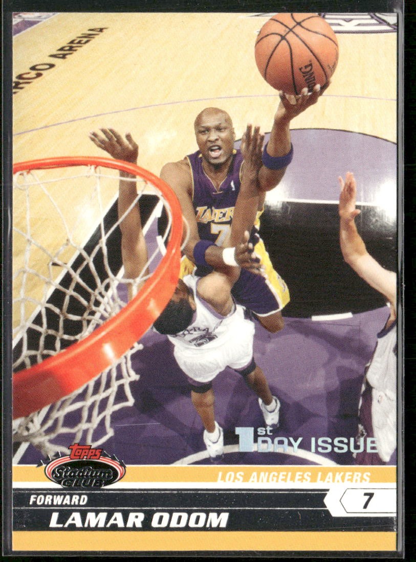 2007-08 Stadium Club #67 Lamar Odom 1st Day Issue #/1999 Lakers NM-MT