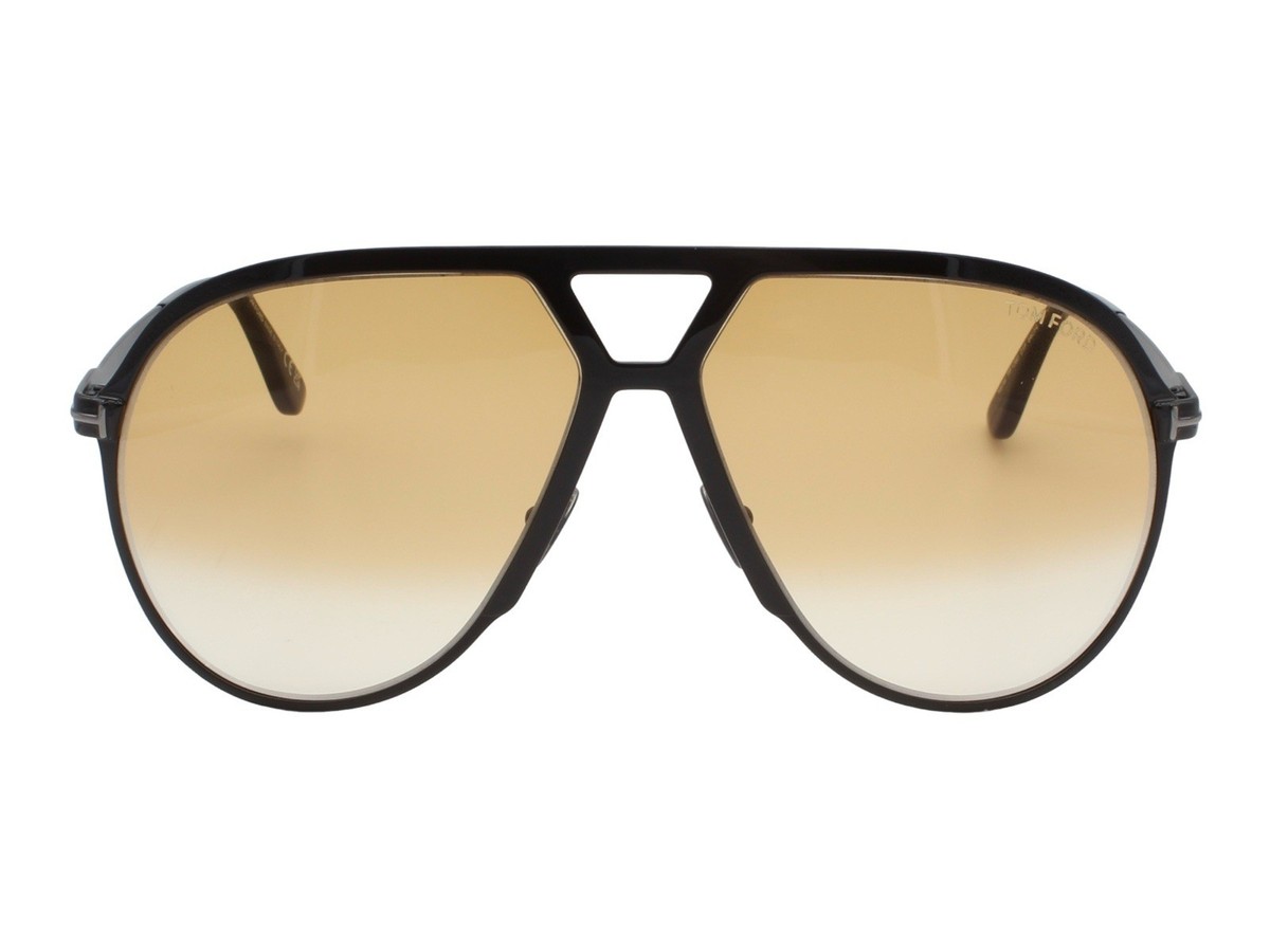 Tom Ford Xavier TF 1060 01F Shiny Black Brown Gradient Sunglasse