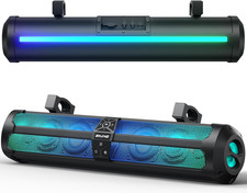 Rumble-X Series UTV Sound Bar, 8-Speaker Metal Golf Cart Speaker BT W/Broadcast