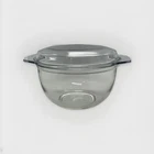 Marinex Lid with Anchor Hocking Glass Bowl Both 8" Diameter Kitchenware USA