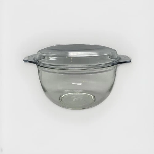 Marinex Lid with Anchor Hocking Glass Bowl Both 8" Diameter Kitchenware USA