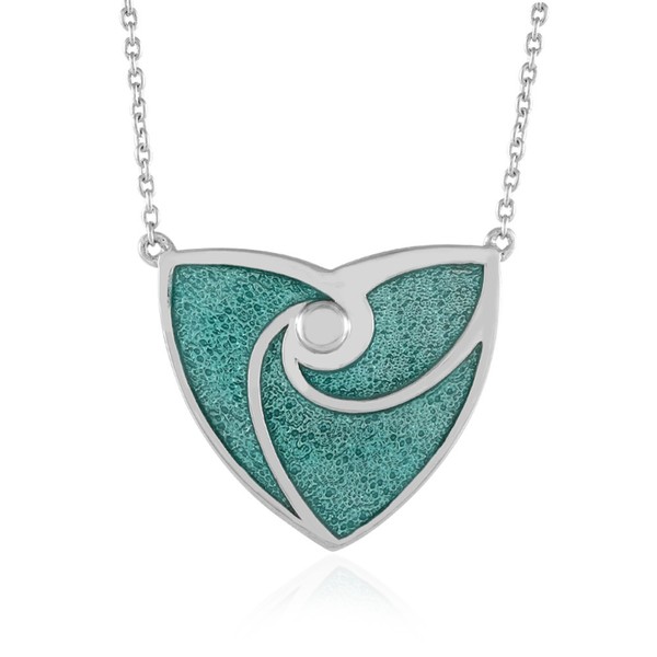 Cavill Silbercollier 925 Sterling HerzanhäNger TüRkis Elegant Damen-image