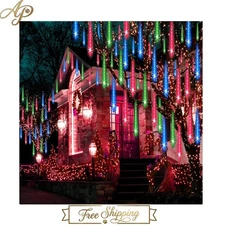 192 LED Waterproof Meteor Shower Lights - 8 Tube Icicle Lights for Festive Decor