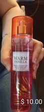 Warm Vanilla Fragrance Body Mist Spray 8 fl oz Regular Size Vanilla Scent