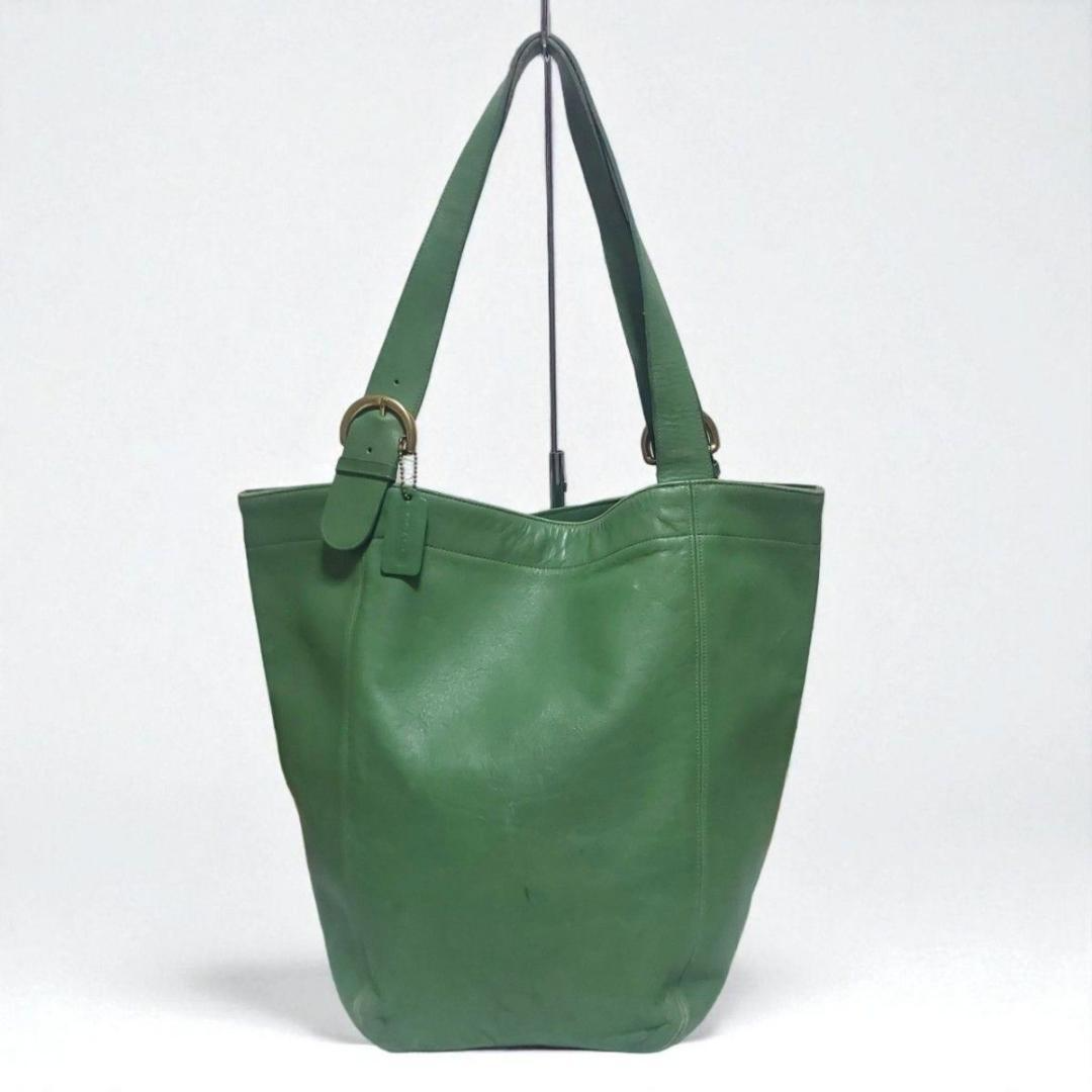 Vintage COACH 4082 Soho Duffle XL Tote Bag Leather Leaf Green