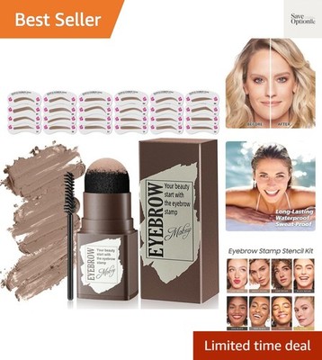Eyebrow Stamp Stencil Kit - 24PCS Eyebrow Stencils for Perfect Brow, Eyebrow ...