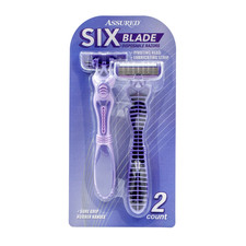 5 Pack Assured Six Blade Disposable Razors