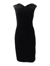 Lauren by Ralph Lauren Women's Beaded-Trim Illusion Dress