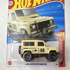 Hot Wheels Then and Now Land Rover Defender 90 Tan/Black 1:64 Diecast Unopened