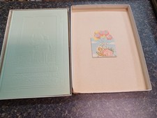 Vintage Original Box 1930s Log O Life Baby Book Unused 1946 Edition Green Blue