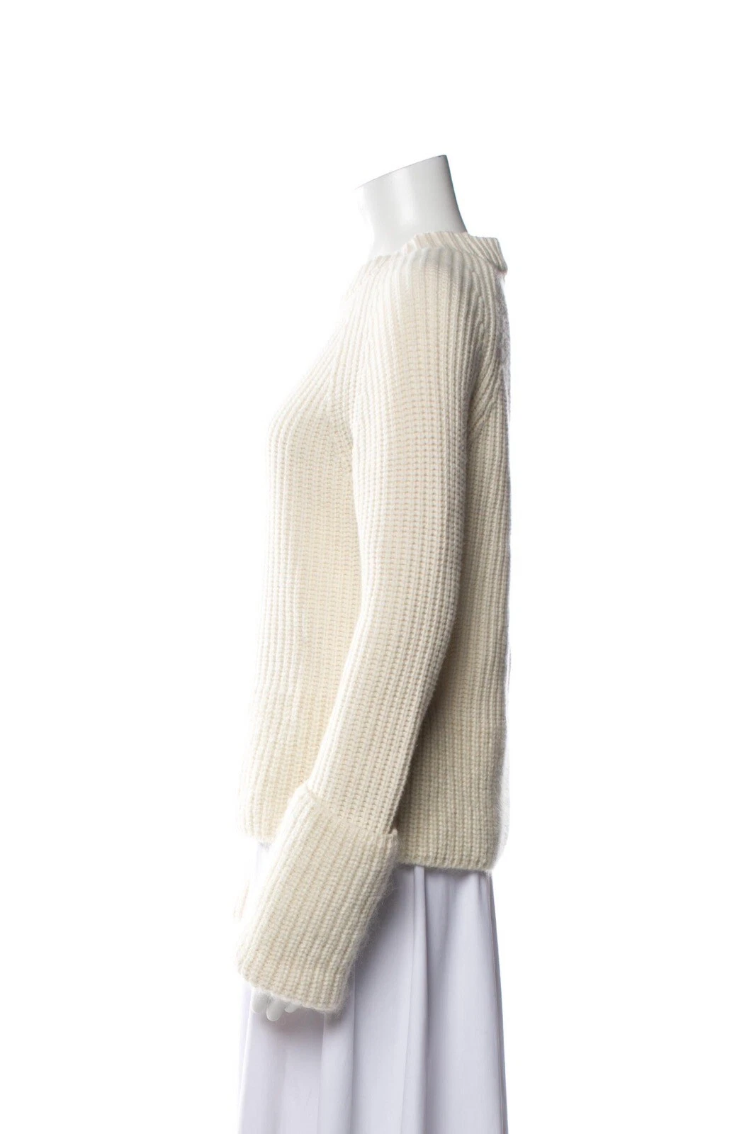 MAGLIONE MONCLER largo calibro bianco sporco avorio taglia S