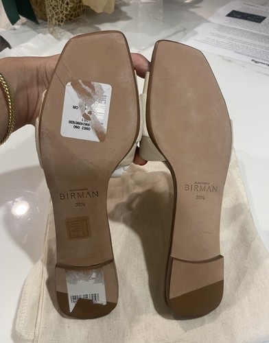 ALEXANDRE BIRMAN Madeline Flat Sandals Ivory Size US 6.5 - Picture 6 of 8