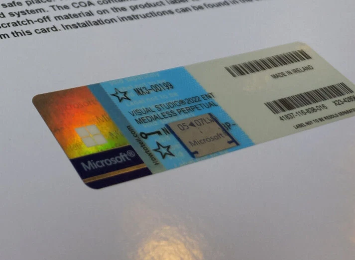 Microsoft Visual Studio 2022 Enterprise CoA AUTHENTIC License MX3-00199 - Image 3 of 4