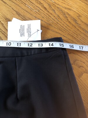 NWT Asos Black Skirt US 8 Tall Silver Back Zipper