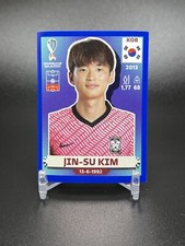 2022 Fifa World Cup Panini Sticker Blue Parallel JIN SU KIM KOREA KOR9