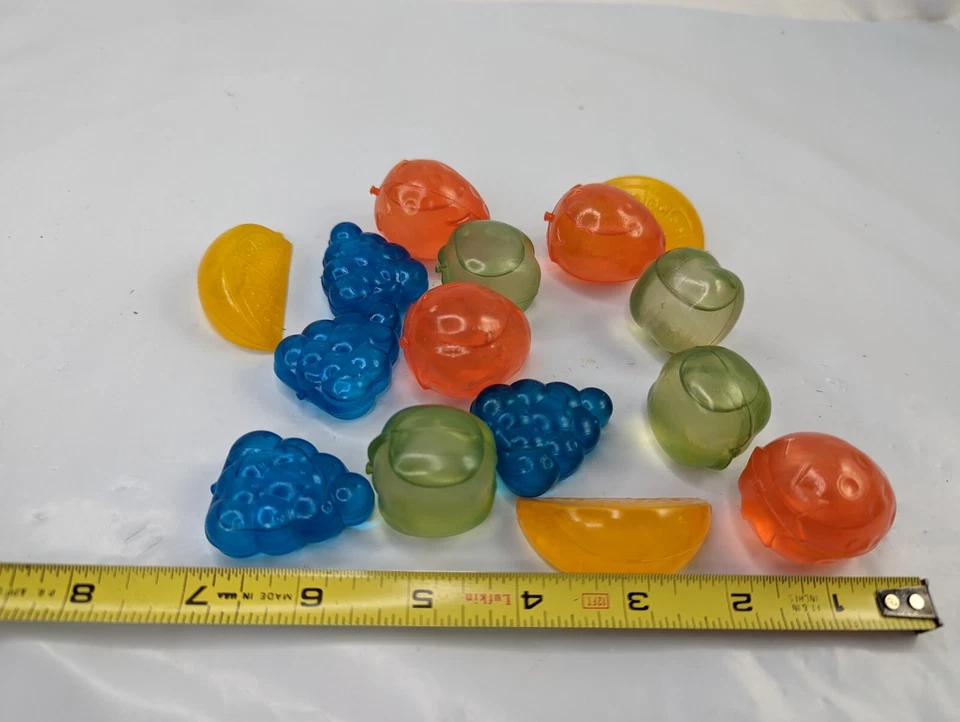 Fruit Shape Freezable Ice Cube Plastic Apple Grape Strawberry Orange - Image 2 of 3