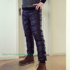 New Men Women Ultralight Puffer 90 Duck Down Pants Winter Warm Outdoor Trousers