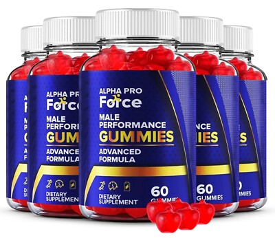 (5 Pack) Alpha Pro Force Gummies for Men   Alpha ProForce Male Performance Gummy