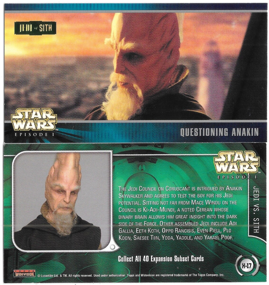 Star Wars Episode I Widevision Expansion Subset Cards Topps 1999 YOU CHOOSE CARD - Picture 16 of 38