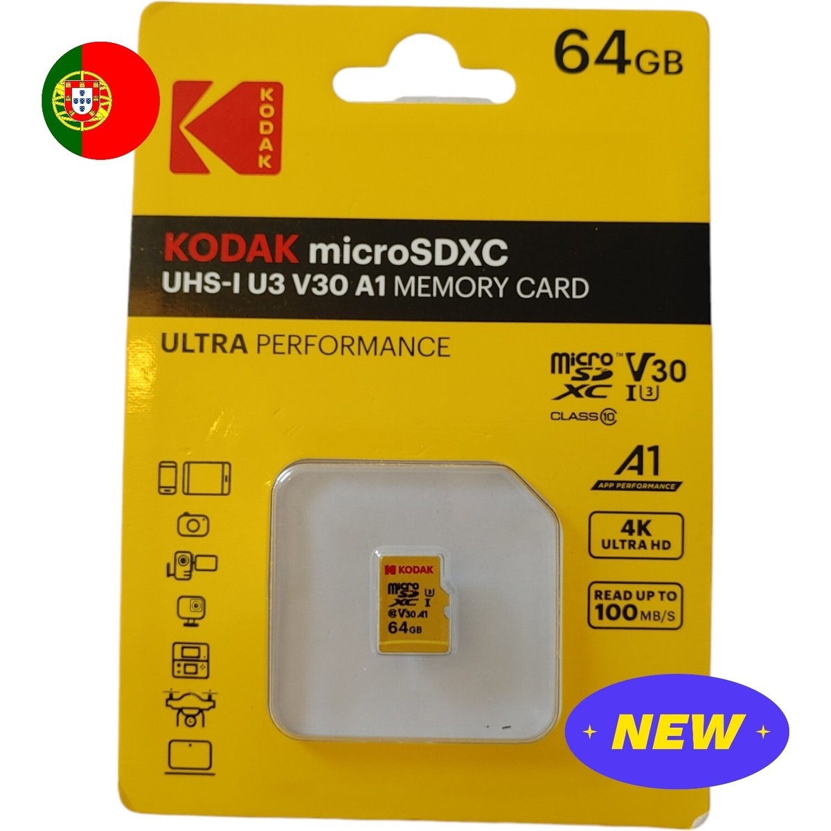 KODAK UHS-I U3 V30 A1 Ultra Performance 64GB microSD Card | eBay