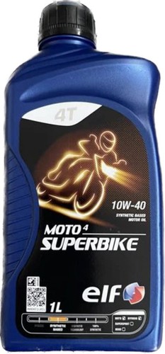 Aceite De Moto Elf Superbike 10W-40 Específico Para Motores 4T De 1 Litro - Imagen 1 de 4
