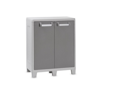 Armadio Urban XL Toomax - Grigio/Nero Con Ripiani Regolabili, 78x49x182 Cm