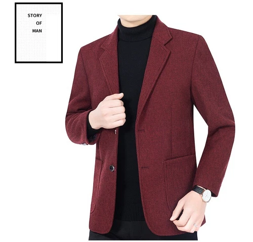 Men Work Blazer Jacket Business Formal Casual Button Slim Fit Suit Coat Tops - Picture 14 of 26