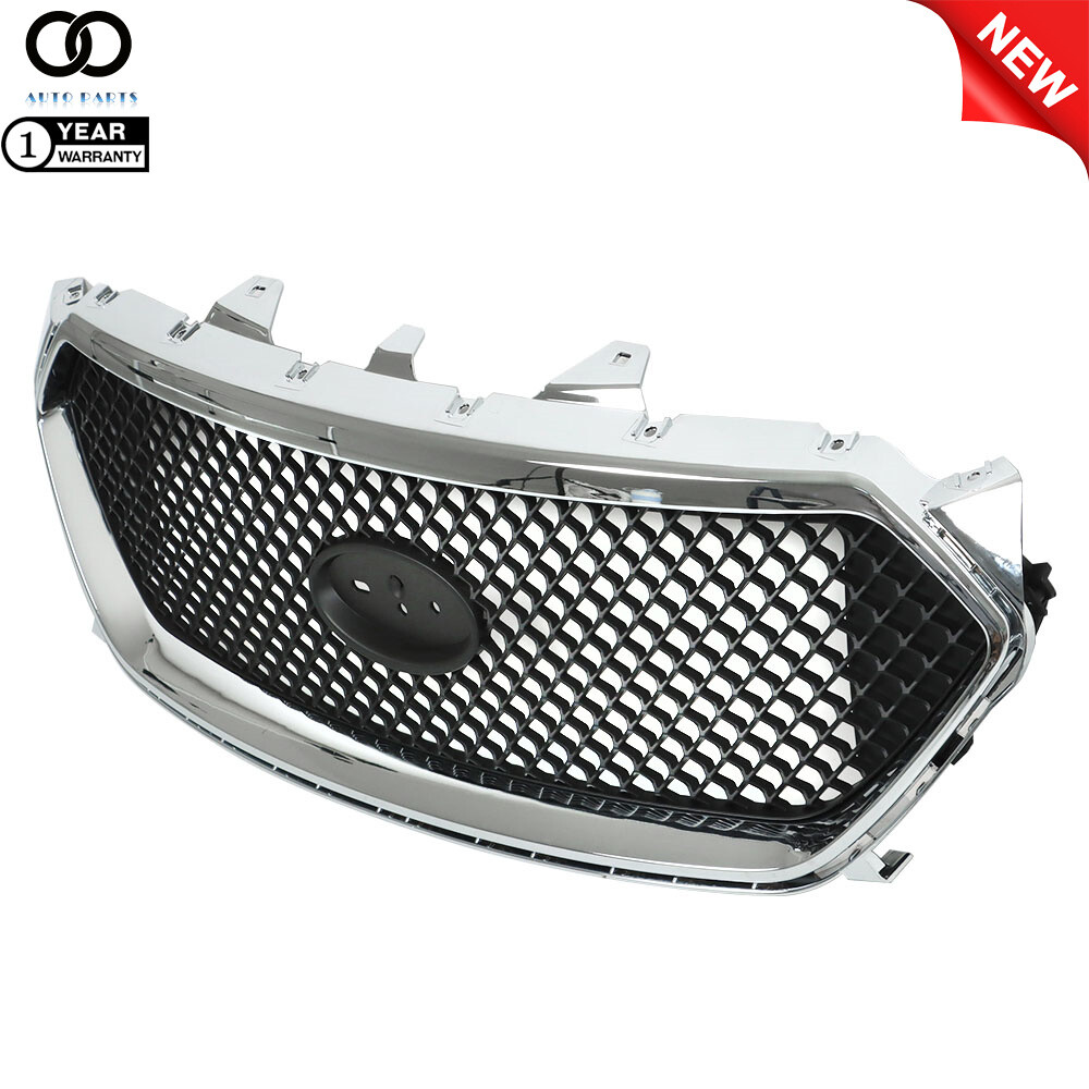 For Ford Taurus SHO 2013-2018 Front Upper Grille Grill Matte Black