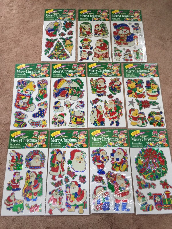 Christmas Laser Decorations Window Clings