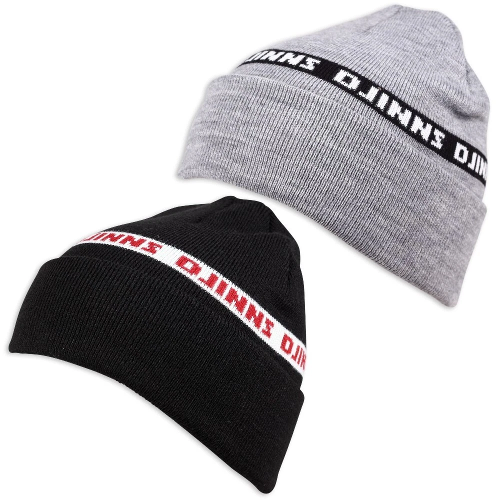 Djinns Beanie Tape Unisex Wintermütze Logo Banderole Mütze Polyacryl Neuheit