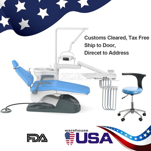 US Dental Unit Chair Computer Controlled DC Motor PU Hard Leather+Doctor's Stool - Picture 8 of 13