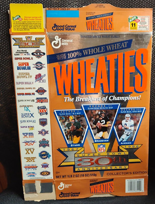 1996 Wheaties Super Bowl 30th Anniversary Collector's Edition