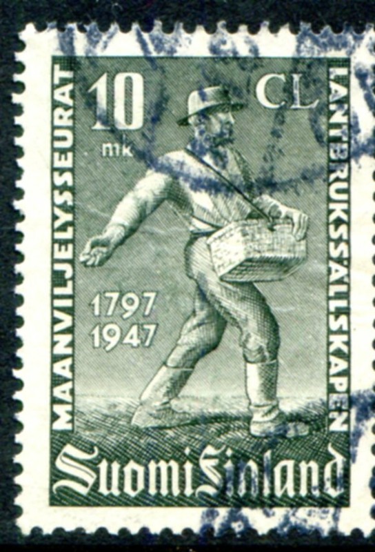 Finland Stamps Scott #268 Sower 1947