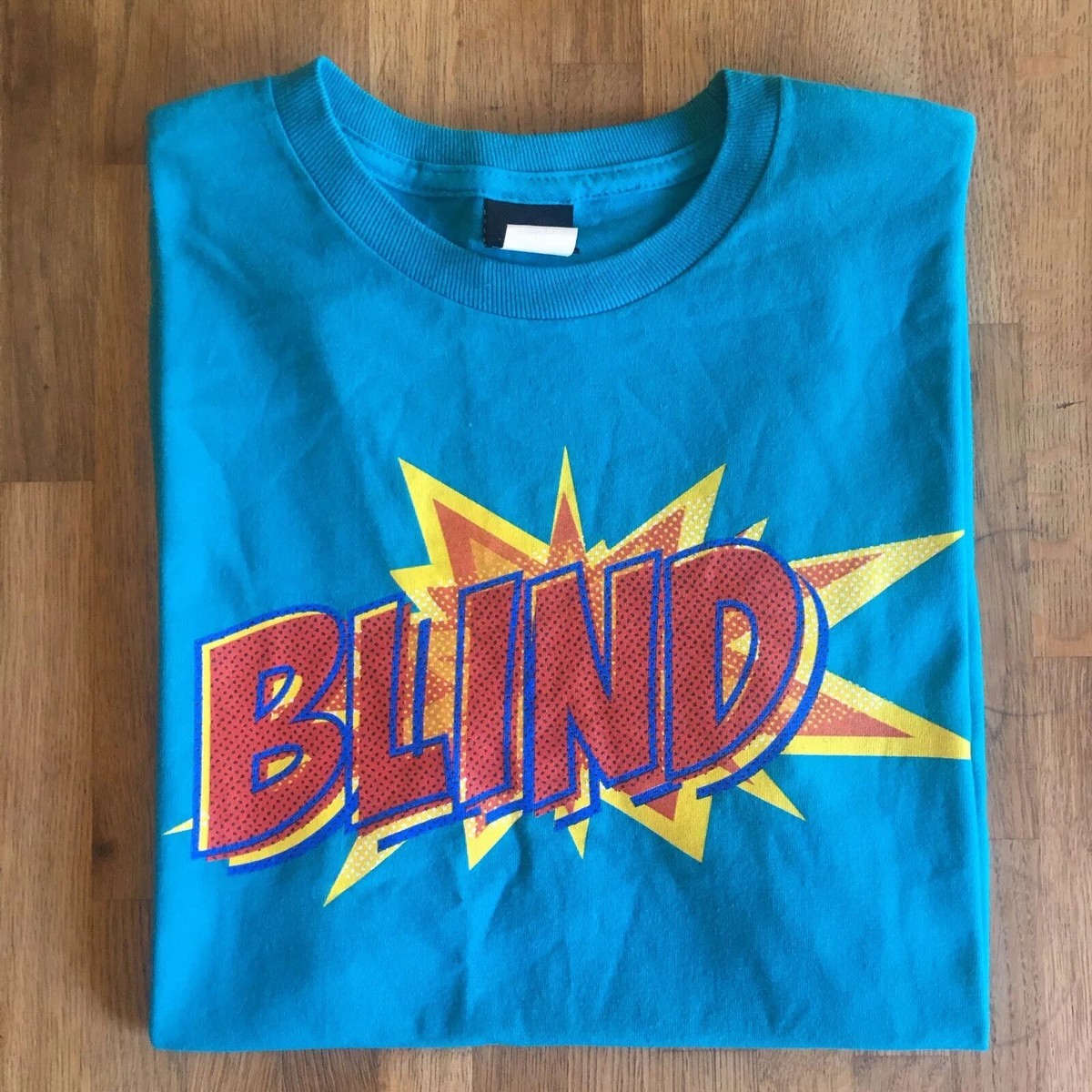 BLIND Skateboards Big Explosion Logo Blue T-shirt S Supreme 