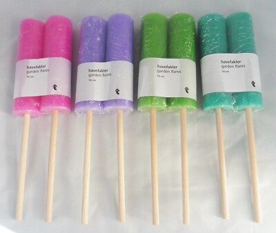 Gartenkerzen 2er Pack kleine Flare Style vier Farben verfügbar