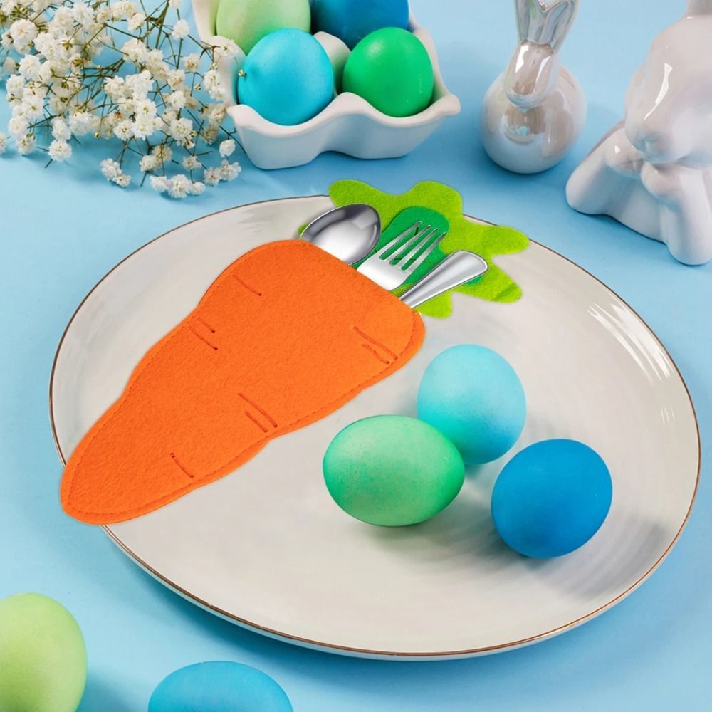 Carrot Shape Easter Cutlery Holder Felt Fork Cover Cutlery Cover eBay