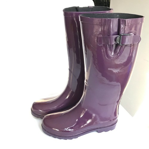 dark purple rain boots